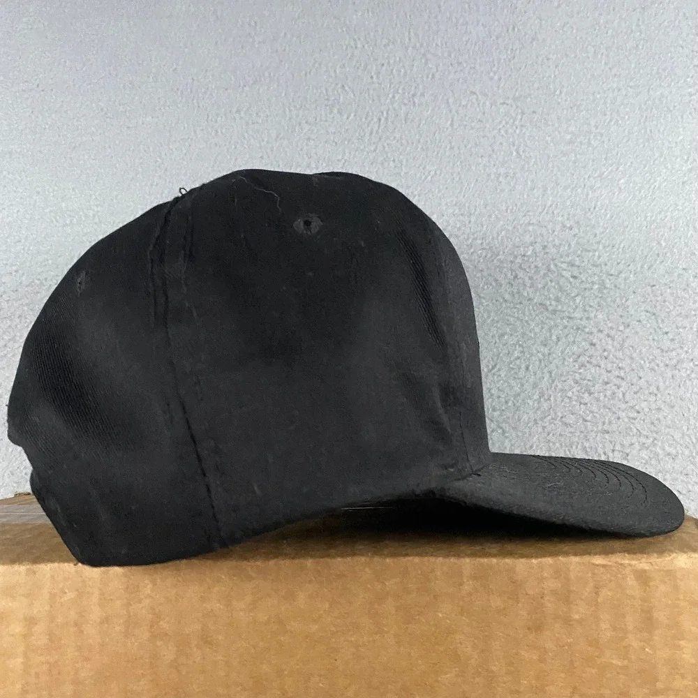 Dickies Black Snapback Hat Horseshoe Logo Embroidered Workwear Cap OSFA